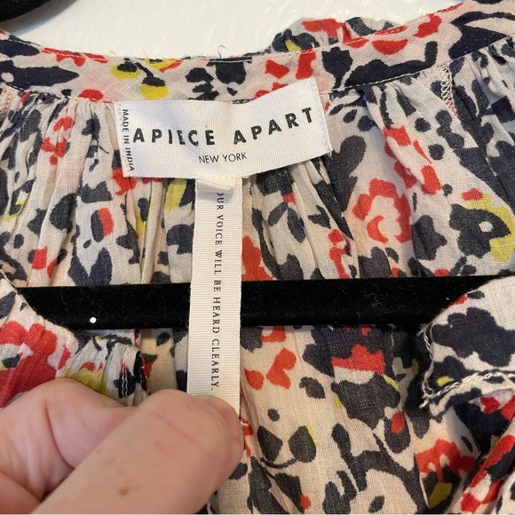 Apiece Apart La Paz Blouse Antonia Floral Peasant Top Size 2 - Picture 12 of 13